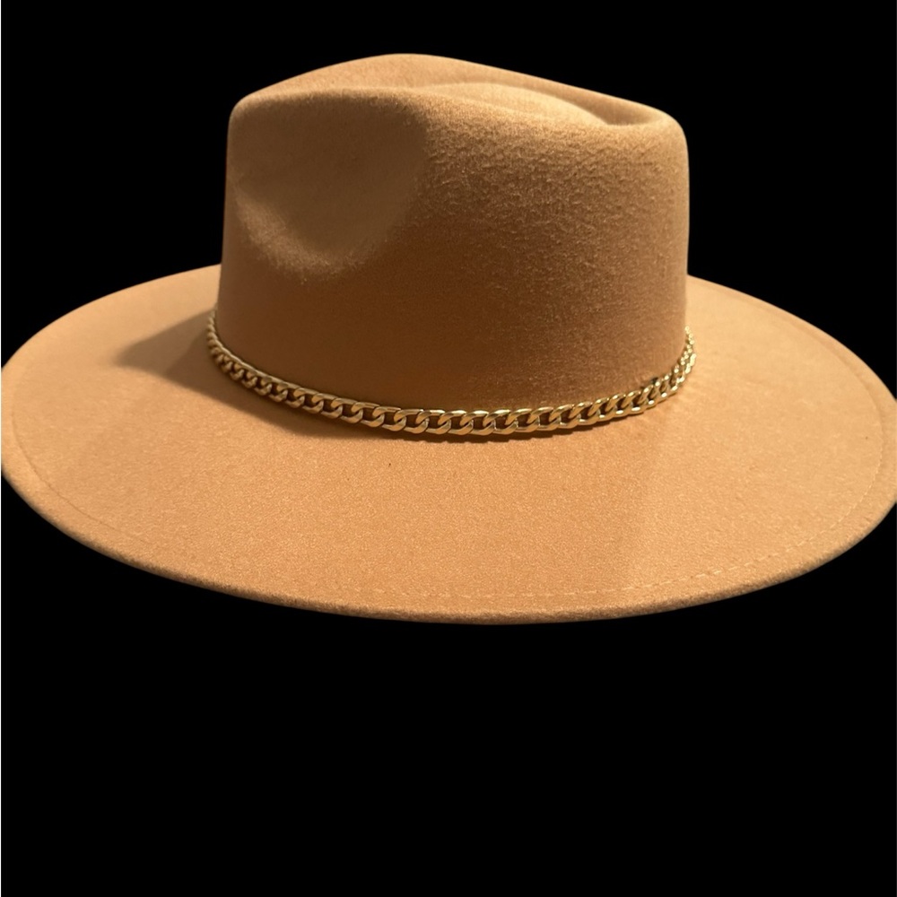 Brand New Brim Gold Chain hat.